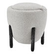 NPD Furniture Murphy Fabric Storage Ottoman in Horizon Gray