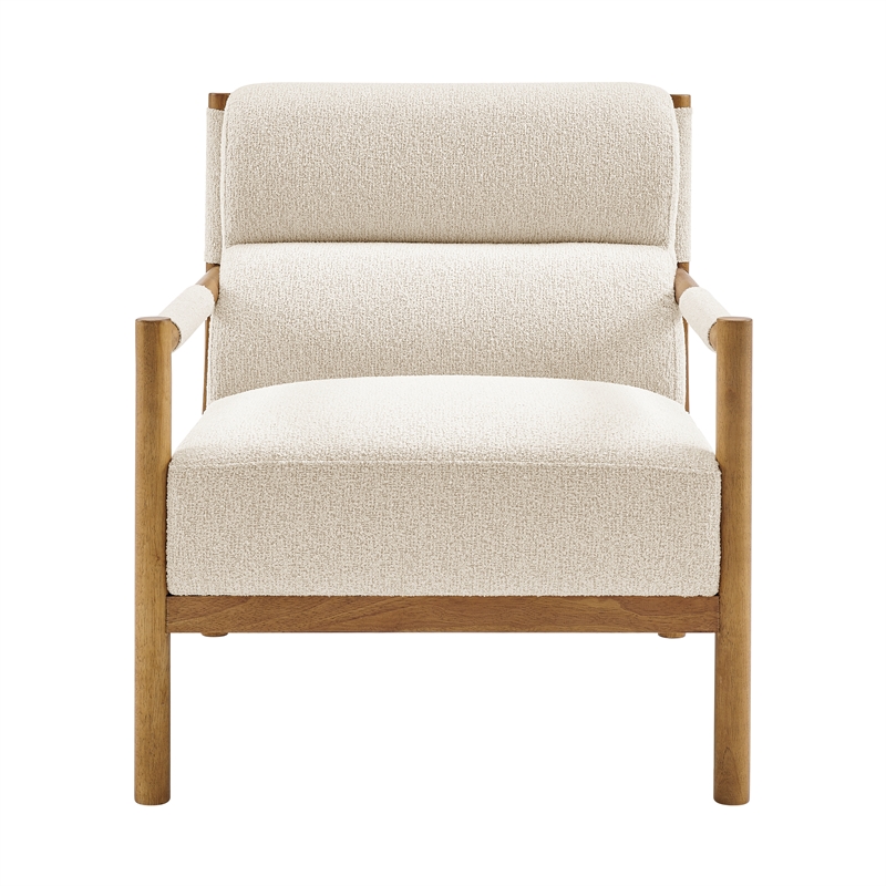 NPD Furniture Olsen Fabric Accent Arm Chair in Palladian Beige