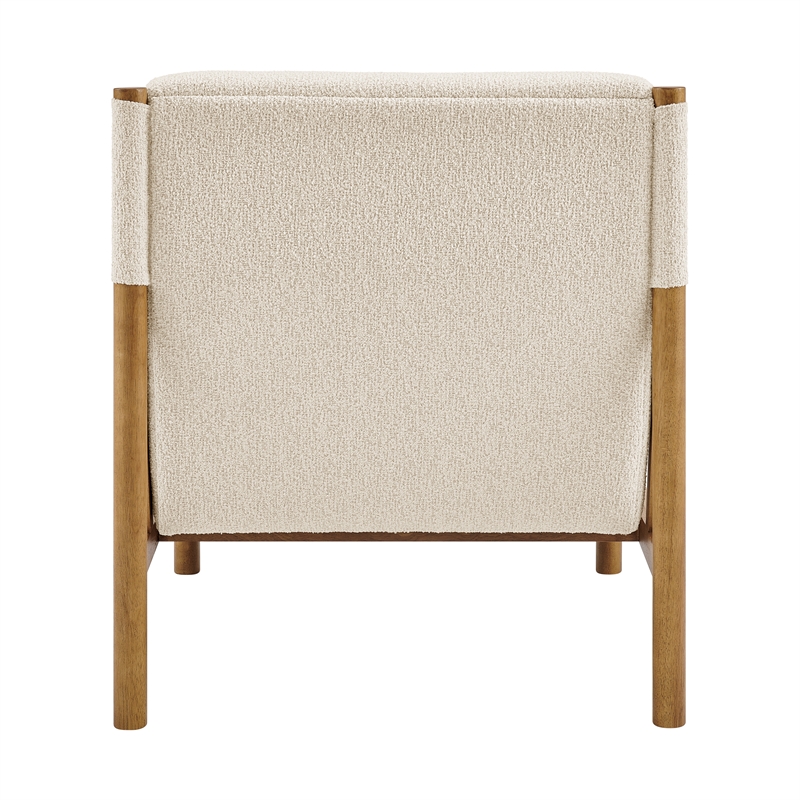 NPD Furniture Olsen Fabric Accent Arm Chair in Palladian Beige