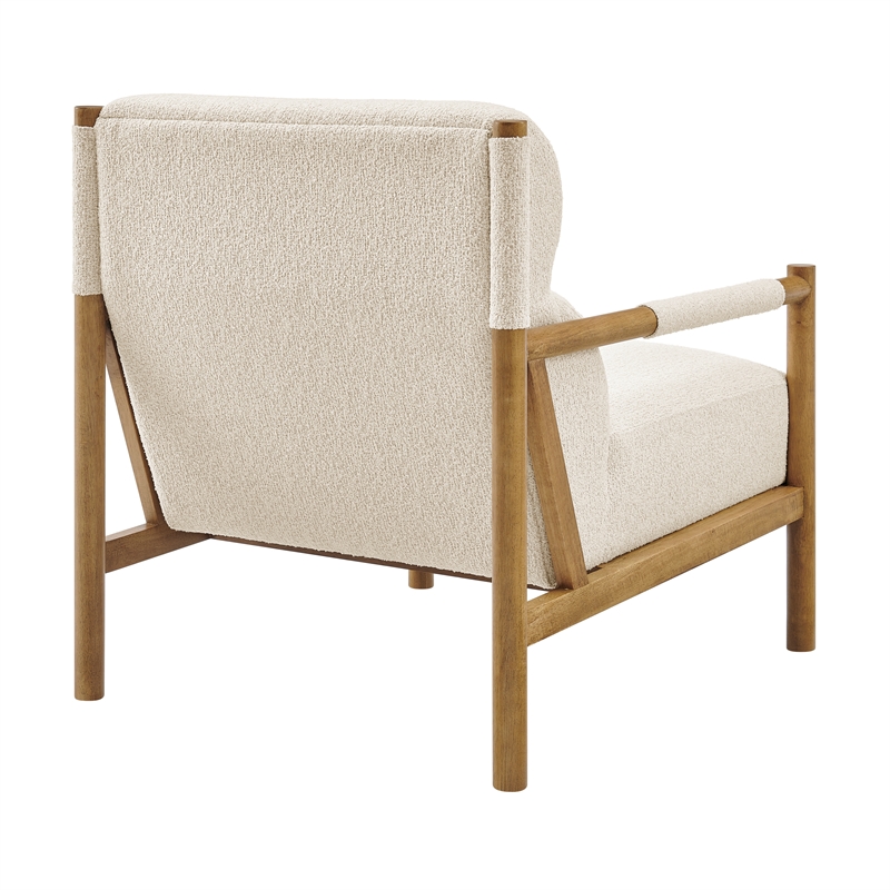 NPD Furniture Olsen Fabric Accent Arm Chair in Palladian Beige