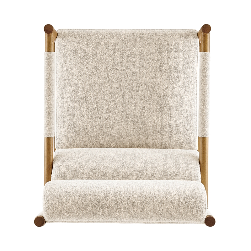 NPD Furniture Olsen Fabric Accent Arm Chair in Palladian Beige
