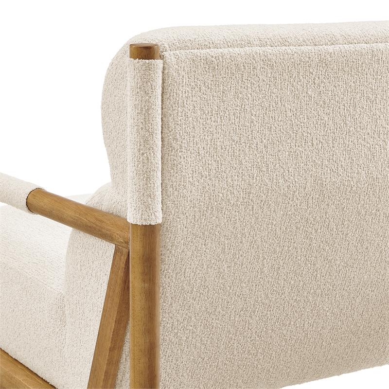 NPD Furniture Olsen Fabric Accent Arm Chair in Palladian Beige