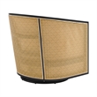 NPD Furniture Marilyn Fabric Swivel Accent Arm Chair w/ Rattan Black Frame