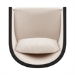 NPD Furniture Marilyn Fabric Swivel Accent Arm Chair w/ Rattan Black Frame