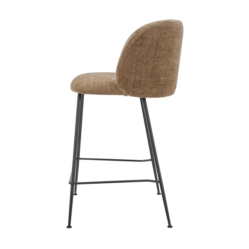 NPD Furniture Millie Fabric Counter Stool in Canova Brown (Set of 2)