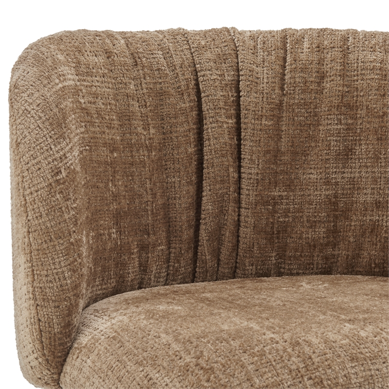 NPD Furniture Millie Fabric Counter Stool in Canova Brown (Set of 2)