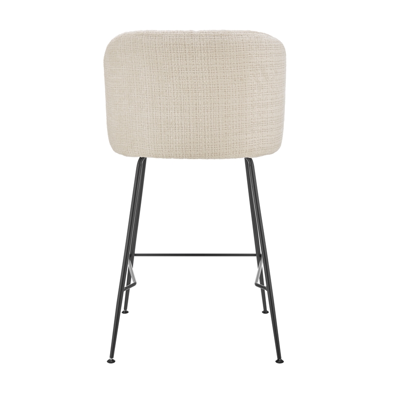 NPD Furniture Millie Fabric Counter Stool in Canova Ivory (Set of 2)