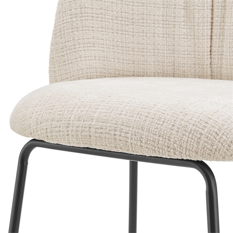 NPD Furniture Millie Fabric Counter Stool in Canova Ivory (Set of 2)