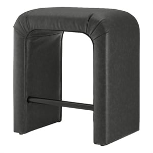NPD Furniture Jovanka Faux Leather Counter Stool in Vintage Midnight