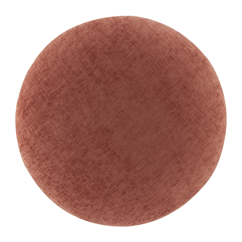 NPD Furniture Cielo Fabric Ottoman in Millburry Coral