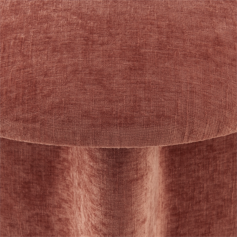 NPD Furniture Cielo Fabric Ottoman in Millburry Coral