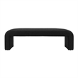 NPD Furniture Vioreen Modern Fabric Bench in Stanton Black