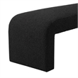 NPD Furniture Vioreen Modern Fabric Bench in Stanton Black