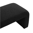 NPD Furniture Vioreen Modern Fabric Bench in Stanton Black