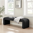 NPD Furniture Vioreen Modern Fabric Bench in Stanton Black