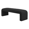 NPD Furniture Vioreen Modern Fabric Bench in Stanton Black