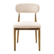 NPD Furniture Verna Fabric Dining Side Chair in Palladian Beige (Set of 2)