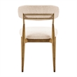 NPD Furniture Verna Fabric Dining Side Chair in Palladian Beige (Set of 2)