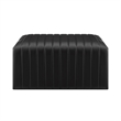 NPD Furniture Atkinson Faux Leather Coffee Table in Black