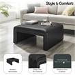 NPD Furniture Atkinson Faux Leather Coffee Table in Black