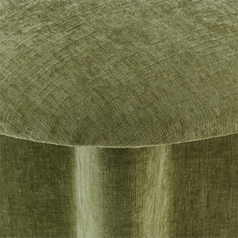 NPD Furniture Cielo Fabric Ottoman in Millburry Green