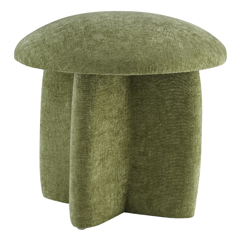 NPD Furniture Cielo Fabric Ottoman in Millburry Green