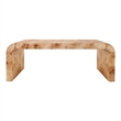 NPD Furniture Adriel Burl Wood Coffee Table in Natural Burl