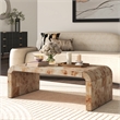 NPD Furniture Adriel Burl Wood Coffee Table in Natural Burl