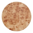 NPD Furniture Arsenio Burl Wood Round Coffee Table in Natural Burl