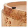 NPD Furniture Arsenio Burl Wood Round Coffee Table in Natural Burl