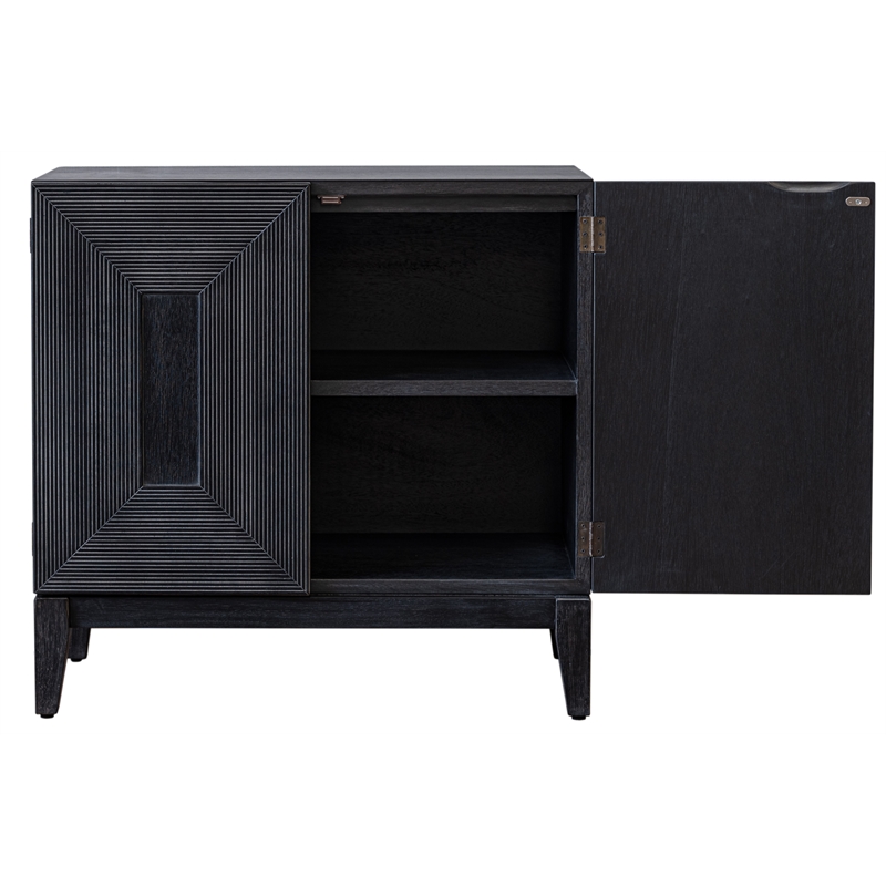 NPD Furniture Covey Cabinet 2 Doors in Brushstroke Black