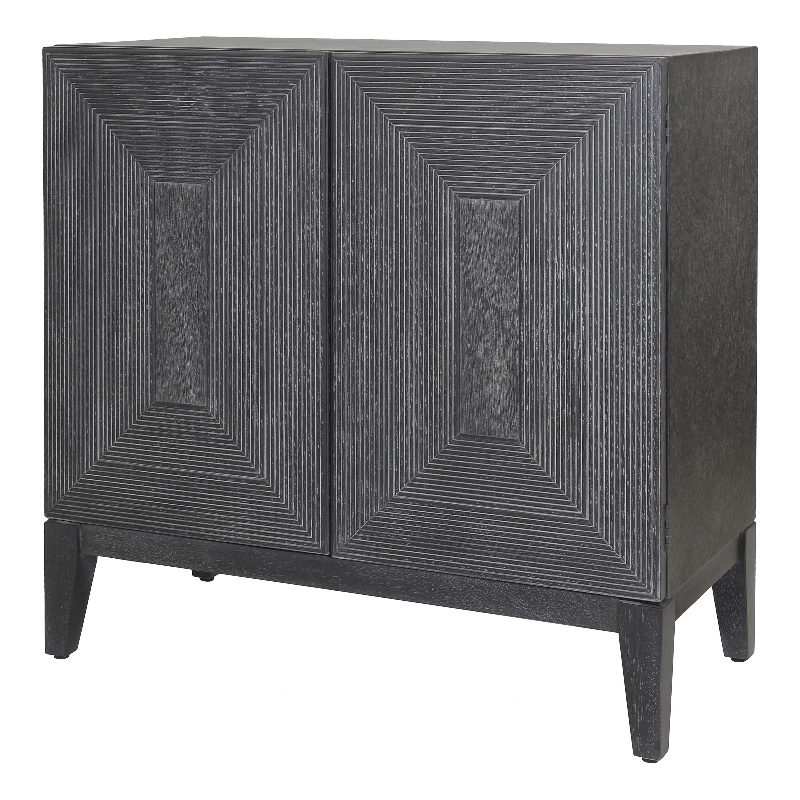 NPD Furniture Covey Cabinet 2 Doors in Brushstroke Black
