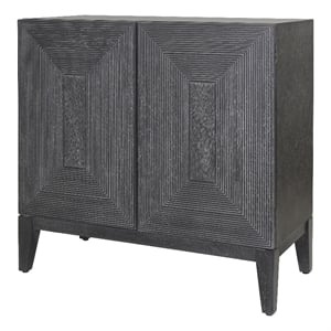 NPD Furniture Covey Cabinet 2 Doors in Brushstroke Black