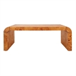 NPD Furniture Adriel Burl Wood Coffee Table in Golden Brown Burl