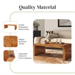 NPD Furniture Adriel Burl Wood Coffee Table in Golden Brown Burl