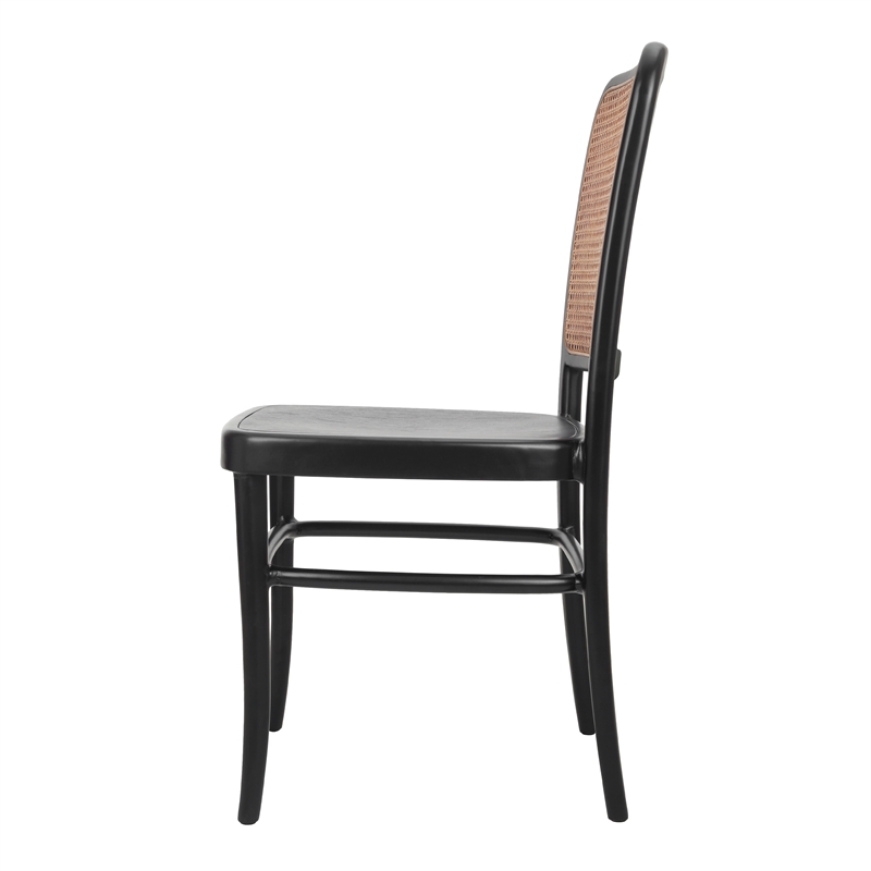 NPD Furniture Sonora Rattan Dining Side Chair Wood Seat (Set of 2)