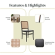 NPD Furniture Sonora Rattan Dining Side Chair Wood Seat (Set of 2)