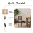 NPD Furniture Sonora Rattan Dining Side Chair Wood Seat (Set of 2)