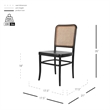 NPD Furniture Sonora Rattan Dining Side Chair Wood Seat (Set of 2)