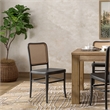 NPD Furniture Sonora Rattan Dining Side Chair Wood Seat (Set of 2)