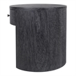 NPD Furniture Watkins Round Side/End Table in Brushstroke Black