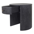 NPD Furniture Watkins Round Side/End Table in Brushstroke Black