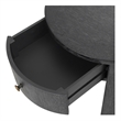 NPD Furniture Watkins Round Side/End Table in Brushstroke Black