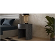 NPD Furniture Watkins Round Side/End Table in Brushstroke Black