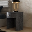 NPD Furniture Watkins Round Side/End Table in Brushstroke Black