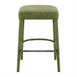 NPD Furniture Rylee KD Chenille Backless Counter Stool in Green (Set of 2)