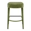 NPD Furniture Rylee KD Chenille Backless Counter Stool in Green (Set of 2)