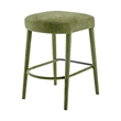 NPD Furniture Rylee KD Chenille Backless Counter Stool in Green (Set of 2)