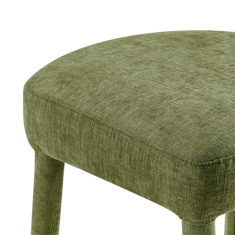 NPD Furniture Rylee KD Chenille Backless Counter Stool in Green (Set of 2)