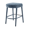 NPD Furniture Rylee KD Chenille Backless Counter Stool in Blue (Set of 2)